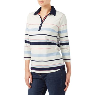 Navy white stripe rugby top